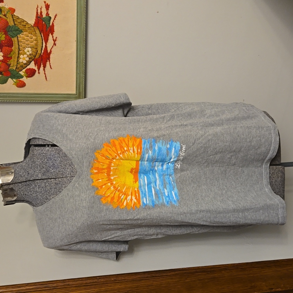 Life is Good Sunrise Gray Crusher Tee